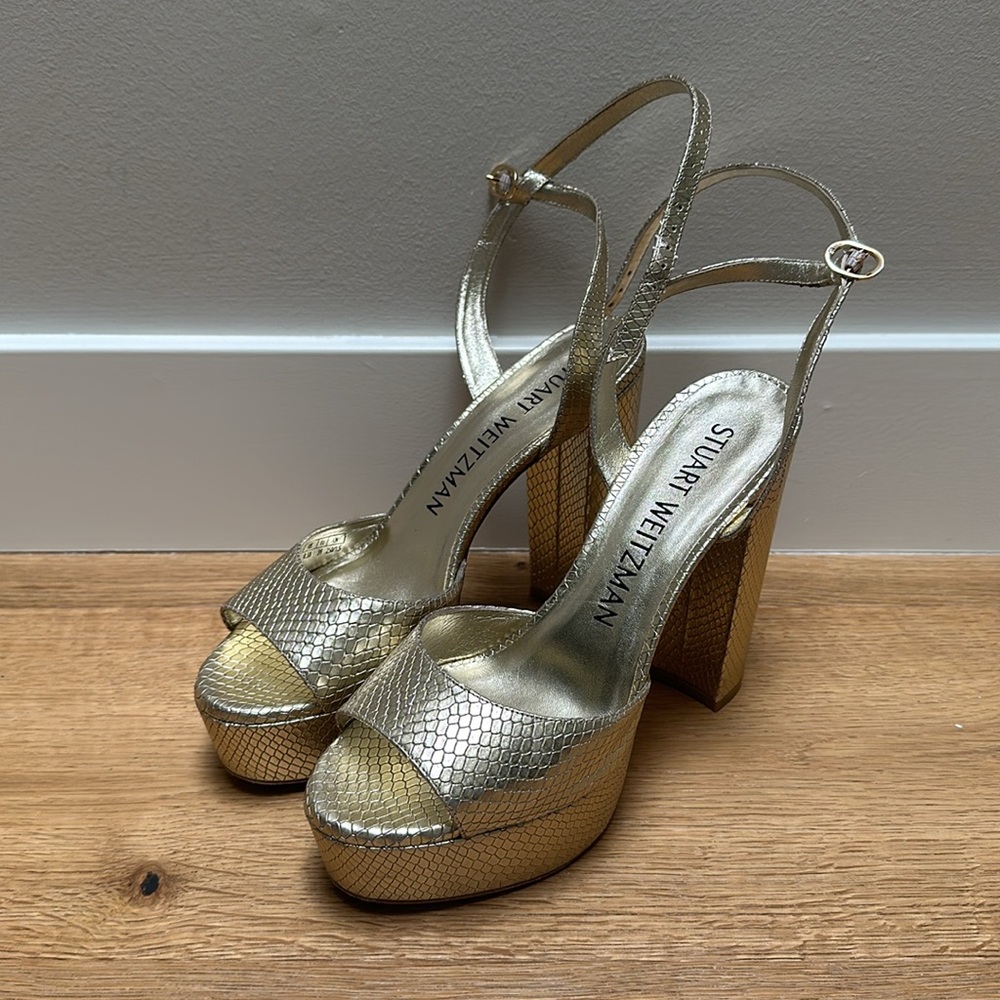 Stuart Weitzman Ryder II Platform Heels 8.5 - Picture 3 of 6